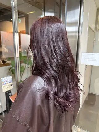 セミロング カラー 髪質改善&ストレート ✂︎鈴木青樹のヘアスタイル