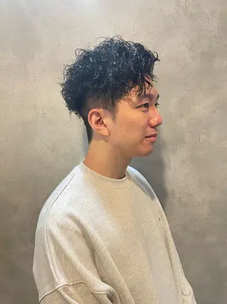 パーマ メンズ フリーランスシェアサロンルレイル所属・心斎橋/メンズ /ルレイル/地形真希のヘアスタイル