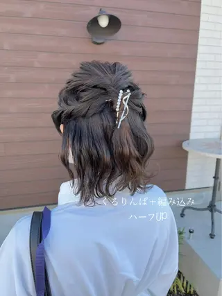 ミディアム ヘアアレンジ 堀口 彩佳のヘアスタイル