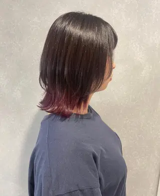 ミディアム カラー 唐澤 千尋のヘアスタイル