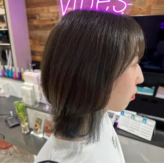 ミディアム カラー 縮毛矯正／ダブル カラー／はづき☘️のヘアスタイル