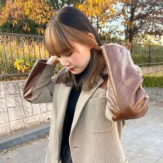 ミディアム i.osaka所属・たつ/レイヤーカット 顔周り/髪質改善のヘアスタイル