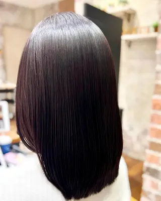 ミディアム カラー パーマ 美髪ヘッドスパ🫧 西山紗奈江💆‍♀️のヘアスタイル