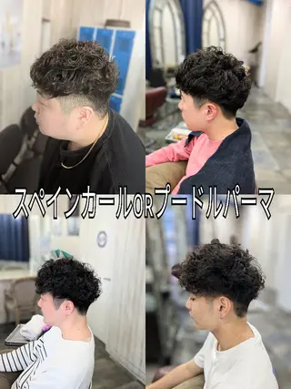 メンズ パーマ メンズパーマ/顔周り レイヤー店長えのもとのヘアスタイル