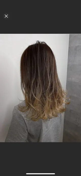 カラー バレイヤージュ 宮本宗嵩のヘアスタイル