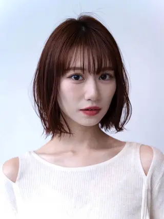 ショート カラー 渋谷/レイヤーボブ・ 韓国ボブ特化/楓のヘアスタイル