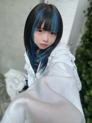 ロング カラー 🦋レイヤーカット ミドリカワ🦋のヘアスタイル