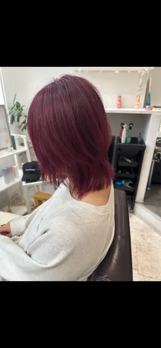 セミロング カラー hair make FeeL【ヘアーメイクフィール】所属・平松 舞衣のヘアスタイル