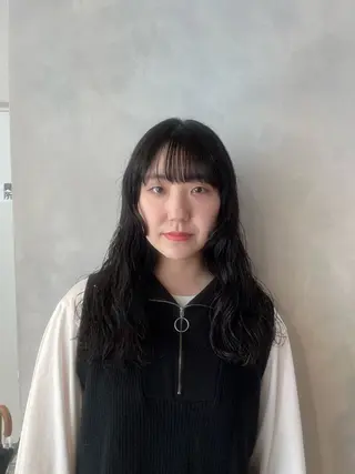 ロング パーマ ボブ/ベージュ/ パーマ🪿近森ゆいのヘアスタイル