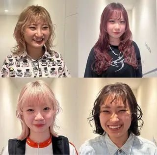 セミロング カラー ニーナ/MONIQA /ハイトーンカラーのヘアスタイル