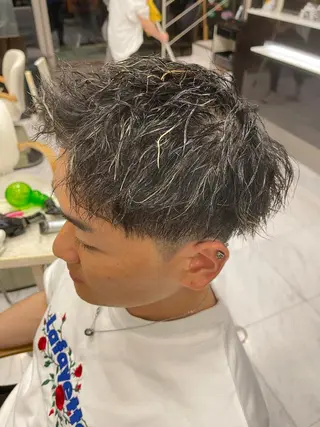 ショート パーマ メンズ ❄️メンズカット 落合諒❄️のヘアスタイル