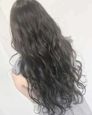 ロング カラー ブリーチ毛縮毛矯正 👑山口のヘアスタイル