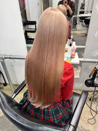 ロング カラー ヘアアレンジ 💗💗韓国レイヤー yu-ki💗💗のヘアスタイル