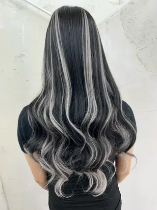 ロング カラー alpha. カラーエクステ下妻のヘアスタイル