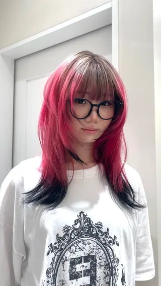 セミロング カラー ハイトーン/レイヤー KYOKA🩶のヘアスタイル