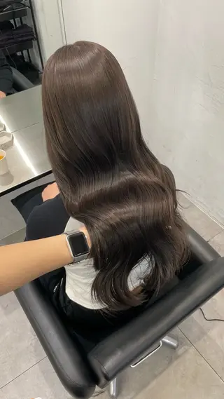 ロング カラー 酸性縮毛矯正 梅田茶屋町 Juriのヘアスタイル