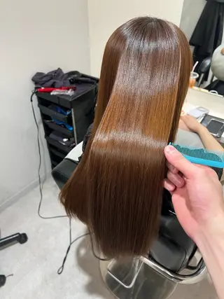 ロング カラー パーマ ヘアアレンジ メンズ emu所属・🌈髪質改善・美髪矯 正・平野瀬乃🌈のヘアスタイル