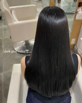 ロング カラー 原宿♡透明感カラー♡ 縮毛矯正【MAYU】のヘアスタイル