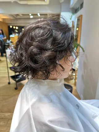 ショート パーマ 似合わせカット /パーマ岡本淳平のヘアスタイル