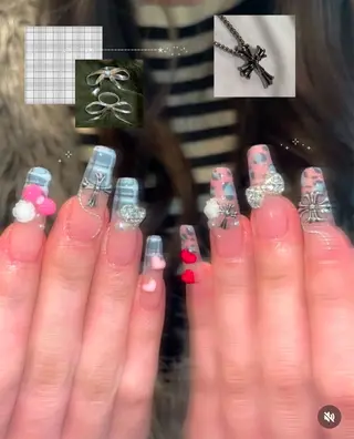 ネイル GO TODAY シェアサロン 渋谷Amiu店所属・渋谷ネイル🎀 y2k/海外ネイルのネイルデザイン