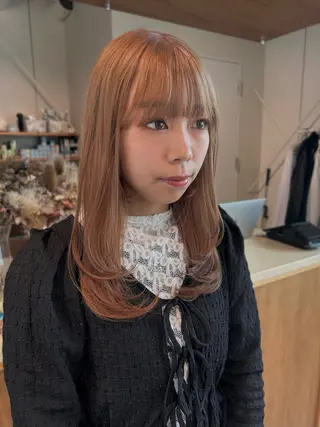 セミロング ♥yelm ユウナ♥のヘアスタイル