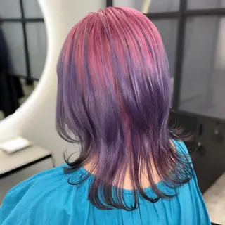 セミロング カラー Ren. 🦋デザインカラーのヘアスタイル