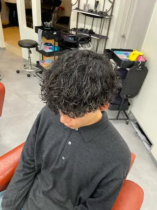 メンズ パーマ／京都駅 ／メンズ/藤井　翔のヘアスタイル