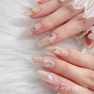 ネイル 23時まで❤︎韓国、 ワンホンネイルのネイルデザイン