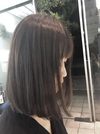 ミディアム 本山　くせ毛のカット 尾島光季のヘアスタイル