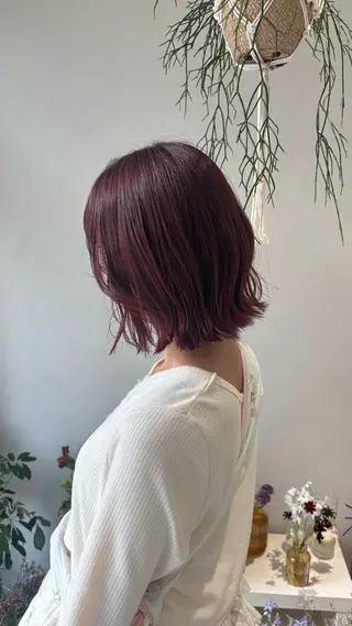 カラー Asumi/伏見 /ブリーチ/花屋併設のヘアスタイル