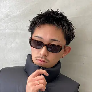 パーマ メンズ 渋谷 メンズショート 佐伯 将のヘアスタイル