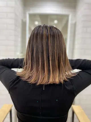 ミディアム カラー ヘアアレンジ 久米 治仁のヘアスタイル