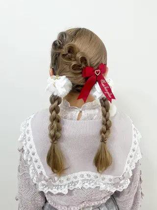 ミディアム ヘアアレンジ ヘアセットサロン /上坪愛美のヘアスタイル