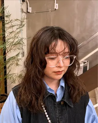 セミロング mashu北堀江店所属・似合わせカラー/ 堀江美容室/レミ🎀のヘアスタイル