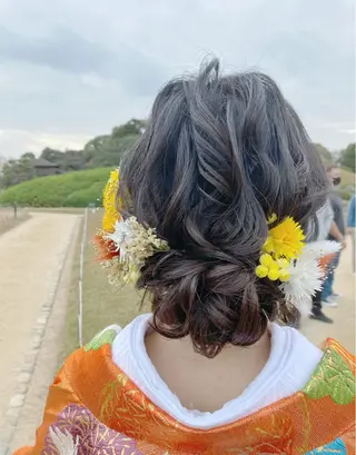 セミロング ヘアアレンジ GRANLUSSO 〜グランルッソ駅前店所属・木口 嘉美のヘアスタイル