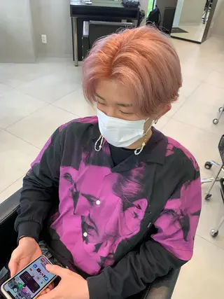 ミディアム カラー メンズ laff 新宿所属・ボブ/ケアパーマ/ レイヤー/縮毛矯正のヘアスタイル