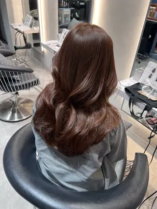 ミディアム 韓国レイヤーカット/ 縮毛矯正/羽田航のヘアスタイル