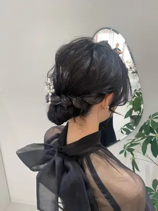 セミロング ヘアアレンジ 髪質改善/艶カラー 🎀ヘアアレンジ🎀のヘアスタイル