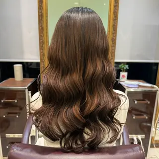 ロング パーマ 韓国風パーマ🌿コテ 巻き風パーマ/るいのヘアスタイル