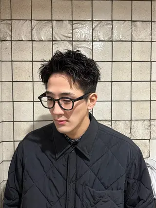 ショート パーマ メンズ 栗原 周太郎のヘアスタイル