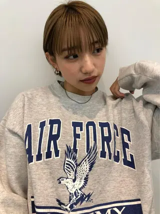 ショート カラー nishido ハイライト/海外ヘアのヘアスタイル