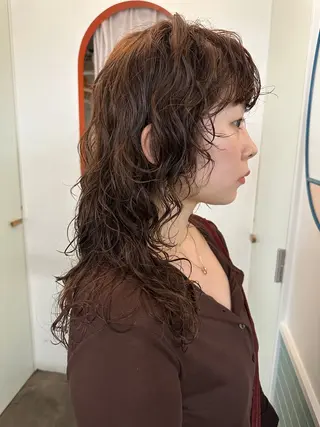 ロング カラー パーマ ボブ/レイヤー/ケア パーマ/リュウタのヘアスタイル