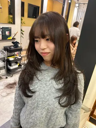 ロング カラー hub hair レイヤー/透明感のヘアスタイル