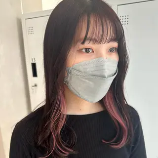ミディアム カラー デザインカラー/パー マ🦖外岡咲希🦖のヘアスタイル