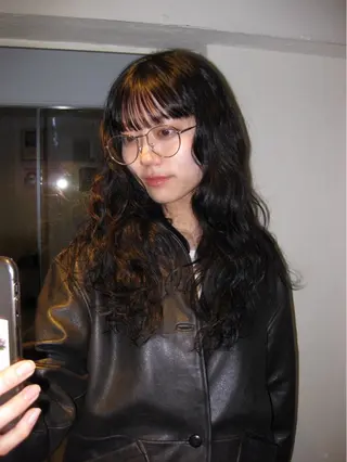 セミロング カラー パーマ 今井 香奈恵のヘアスタイル