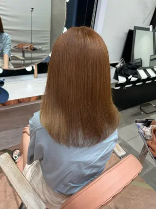 ミディアム 🇰🇷韓国風ハイ トーンKANA🖤のヘアスタイル