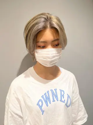 ショート カラー ブリーチなしカラー RURI🩵のヘアスタイル