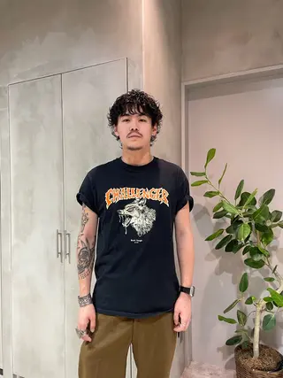 ショート パーマ メンズ 渡邉 和喜のヘアスタイル