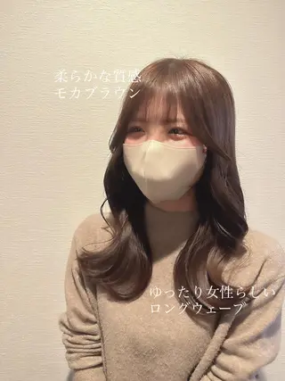 セミロング カラー ヘアアレンジ topstylist 芳賀みなみのヘアスタイル