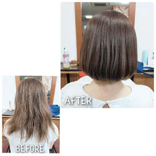 カラー パーマ hair×cafe KUMA所属・ﾍｱ×ｶﾌｪKUMA KOSMOのヘアスタイル